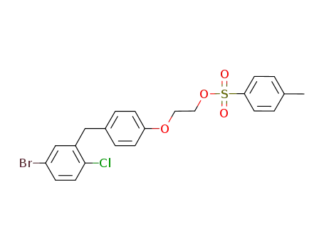 Molecular Structure of 1118566-69-0 (2-(4-(5-bromo-2-chlorobenzyl)phenoxy)ethyl 4-methylbenzenesulfonate)