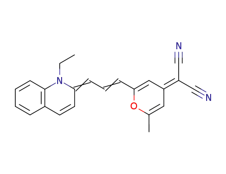 4-dicyanomethylene 2-<3-(1-ethyl-1H-quinolin-2-ylidene)-1-propenyl>-6-methyl-4H-pyran