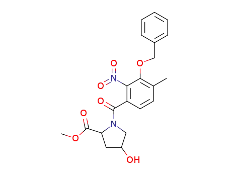 1-(3-Benzyloxy-4-methyl-2-nitro-benzoyl)-4-hydroxy-pyrrolidine-2-carboxylic acid methyl ester