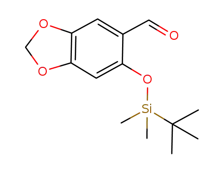 Molecular Structure of 1192469-71-8 (2-(t-butyldimethylsilanyloxy)-4,5-methylenedioxybenzaldehyde)