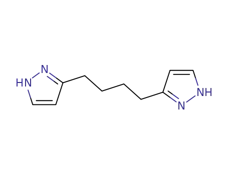 Molecular Structure of 103386-61-4 (1,4-di-(1<sup>(2)</sup><i>H</i>-pyrazol-3-yl)-butane)