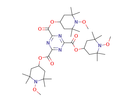 Molecular Structure of 132522-95-3 (Tris(1-methoxy-2,2,6,6-tetramethylpiperidin-4-yl) 1,3,5-triazine-2,4,6-tricarboxylate)