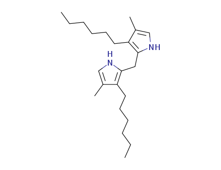 Molecular Structure of 126136-05-8 (1H-Pyrrole, 2,2'-methylenebis[3-hexyl-4-methyl-)