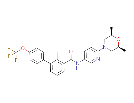 [1,1'-Biphenyl]-3-carboxamide, N-[6-[(2R,6S)-2,6-dimethyl-4-morpholinyl]-3-pyridinyl]-2-methyl-4'-(trifluoromethoxy)-, rel-