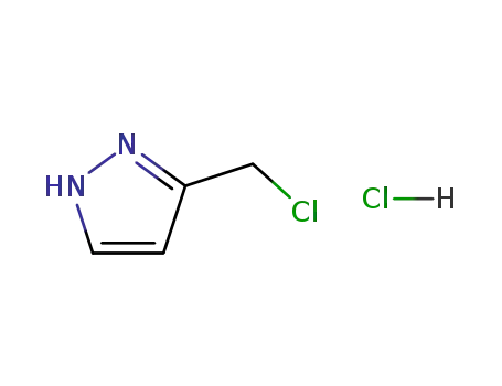 Molecular Structure of 69658-97-5 (3-(CHLOROMETHYL)-1H-PYRAZOLE)