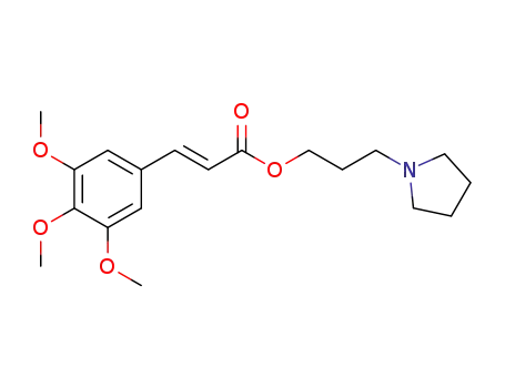 Molecular Structure of 102021-80-7 (3,4,5-trimethoxy-<i>trans</i>-cinnamic acid-(3-pyrrolidino-propyl ester))