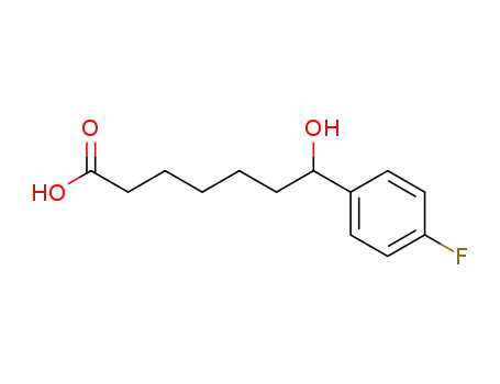 Molecular Structure of 103187-28-6 (7-(4-fluorophenyl)-7-hydroxyheptanoic acid)