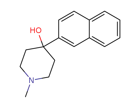 Molecular Structure of 190834-98-1 (1-methyl-4-[2]naphthyl-piperidin-4-ol)