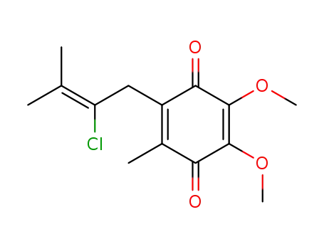 2-(2-Chlor-3-methyl-but-2-enyl)-5,6-dimethoxy-3-methyl-benzochinon
