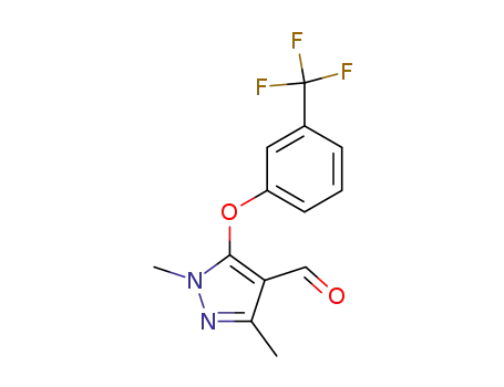 1,3-dimethyl-5-[3-(trifluoromethyl)phenoxy]-1H-pyrazole-4-carbaldehyde