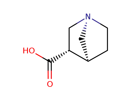 Molecular Structure of 115595-00-1 (1-Azabicyclo[2.2.1]heptane-3-carboxylic acid, exo-(±)-)