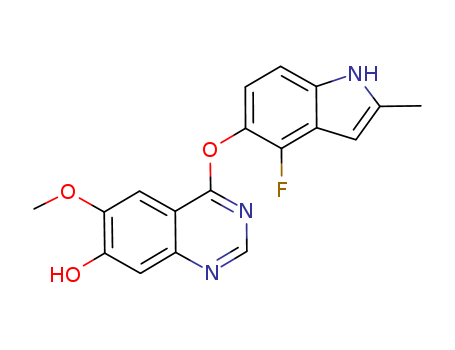 4-(4-FLUORO-2-METHYL-1H-INDOL-5-YLOXY)-6-METHOXYQUINAZOLIN-7-OL  CAS NO.574745-76-9
