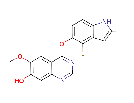 4-(4-Fluoro-2-methyl-1H-indol-5-yloxy)-6-methoxyquinazolin-7-ol