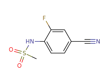 Molecular Structure of 401909-16-8 (N-(4-Cyano-2-fluorophenyl)MethanesulfonaMide)