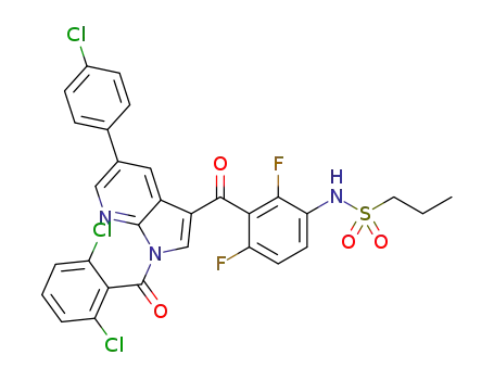 1-Propanesulfonamide, N-[3-[[5-(4-chlorophenyl)-1-(2,6-dichlorobenzoyl)-1H-pyrrolo[2,3-b]pyridin-3-yl]carbonyl]-2,4-difluorophenyl]-