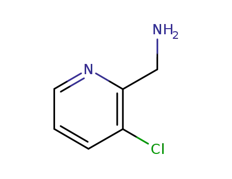 Molecular Structure of 500305-98-6 (2-Pyridinemethanamine,3-chloro-(9CI))