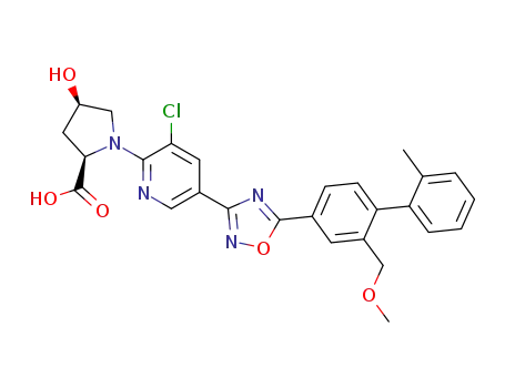 (2R,4R)-1-(3-chloro-5-(5-(2-(methoxymethyl)-2'-methylbiphenyl-4-yl)-1,2,4-oxadiazol-3-yl)pyridin-2-yl)-4-hydroxypyrrolidine-2-carboxylic acid