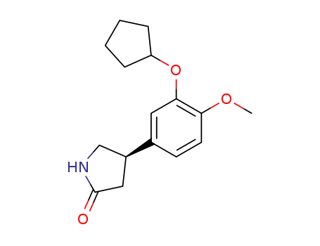 Molecular Structure of 85416-75-7 ((4S)-4-[3-(CYCLOPENTYLOXY)-4-METHOXYPHENYL]PYRROLIDIN-2-ONE)