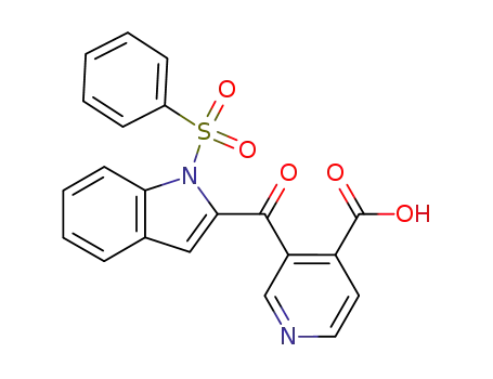 4-Pyridinecarboxylic acid, 3-[[1-(phenylsulfonyl)-1H-indol-2-yl]carbonyl]-