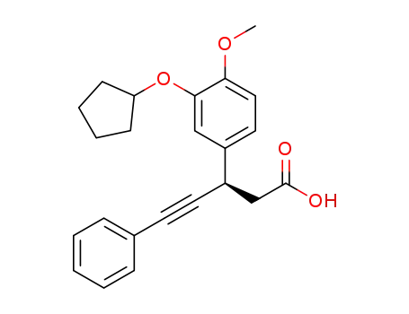 (R)-3-(3-(cyclopentyloxy)-4-methoxyphenyl)-5-phenylpent-4-ynoic acid