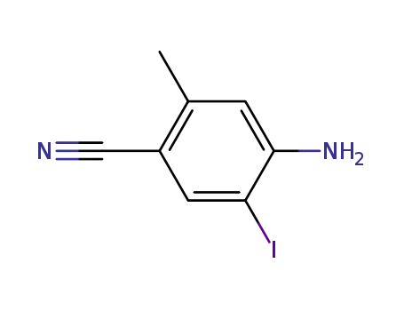 Molecular Structure of 380241-62-3 (4-AMINO-5-IODO-2-METHYLBENZONITRILE)