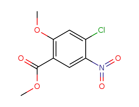 Molecular Structure of 109069-75-2 (4-Chloro-2-methoxy-5-nitro-benzoic acid methyl ester)