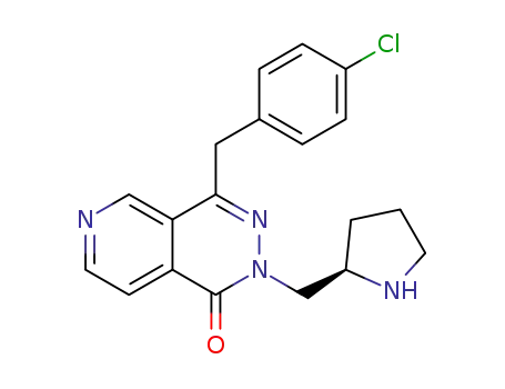 Molecular Structure of 955360-42-6 (4-[(4-chlorophenyl)methyl]-2-[(2R)-2-pyrrolidinylmethyl]pyrido[3,4-d]pyridazin-1(2H)-one)