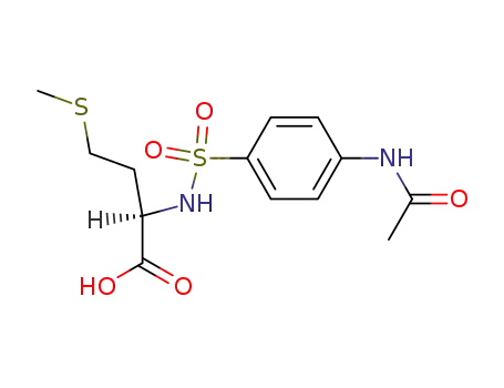 Molecular Structure of 92034-59-8 (2-({[4-(ACETYLAMINO)PHENYL]SULFONYL}AMINO)-4-(METHYLTHIO)BUTANOIC ACID)