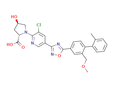 (2S,4R)-1-(3-chloro-5-(5-(2-(methoxymethyl)-2'-methylbiphenyl-4-yl)-1,2,4-oxadiazol-3-yl)pyridin-2-yl)-4-hydroxypyrrolidine-2-carboxylic acid