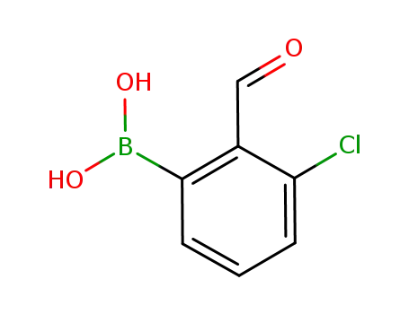 Molecular Structure of 928048-11-7 ((3-Chloro-2-forMylphenyl)boronic acid)