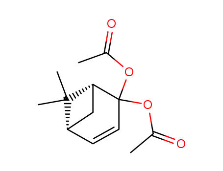 Molecular Structure of 82078-77-1 (Bicyclo[3.1.1]hept-3-ene-2,2-diol, 6,6-dimethyl-, diacetate, (1R,5R)-)