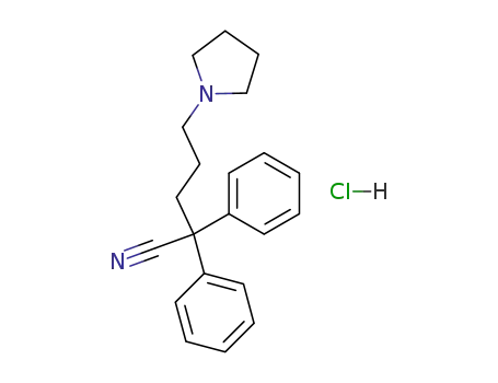 2,2-diphenyl-5-pyrrolidino-valeronitrile; hydrochloride