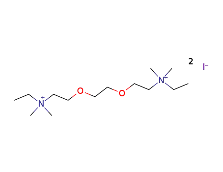 Molecular Structure of 109495-27-4 (ethyl-[2-[2-[2-(ethyl-dimethyl-ammonio)ethoxy]ethoxy]ethyl]-dimethyl-azanium diiodide)
