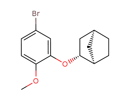 Molecular Structure of 172721-28-7 ((R)-exo-2-(5-bromo-2-methoxyphenoxy)bicyclo<2.2.1>heptane)