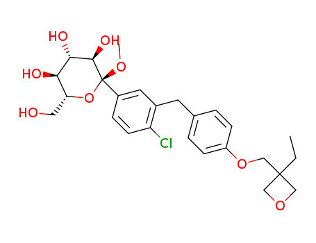 (2S,3R,4S,5S,6R)-2-(4-chloro-3-(4-((3-ethyloxetan-3-yl)methoxy)benzyl)phenyl)-6-(hydroxymethyl)-2-methoxytetrahydro-2H-pyran-3,4,5-triol