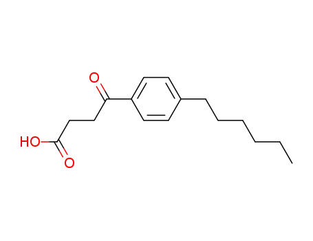 Molecular Structure of 64779-08-4 (3-(4-Hexylbenzoyl)-propionic acid)