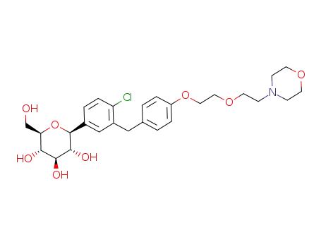 (2S,3R,4R,5S,6R)-2-(4-chloro-3-(4-(2-(2-morpholinoethoxy)ethoxy)benzyl)phenyl)-6-(hydroxymethyl)tetrahydro-2H-pyran-3,4,5-triol