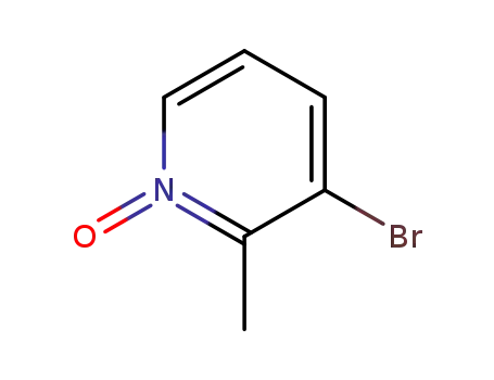 Molecular Structure of 97944-32-6 (Pyridine, 3-bromo-2-methyl-, 1-oxide)