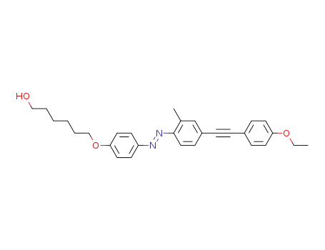 Molecular Structure of 784189-21-5 (4-(6-hydroxyhexyloxy)-2'-methyl-4'-(4-ethoxyphenylethynyl)azobenzene)