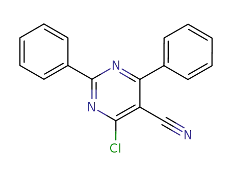 Molecular Structure of 737-53-1 (4-CHLORO-2,6-DIPHENYL-5-PYRIMIDINECARBONITRILE)