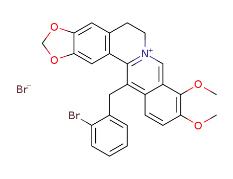 Molecular Structure of 1390654-18-8 (13-(2-bromobenzyl)berberine bromide)