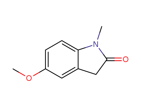 Molecular Structure of 7699-22-1 (1,3-dihydro-5-Methoxy-1-Methyl-2H-Indol-2-one)