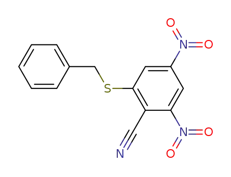 2-benzylthio-1-cyano-4,6-dinitrobenzene