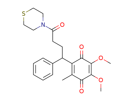 2,5-Cyclohexadiene-1,4-dione,2,3-dimethoxy-5-methyl-6-[4-oxo-1-phenyl-4-(4-thiomorpholinyl)butyl]-