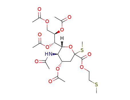 (4S,5R,6R)-4-Acetoxy-5-acetylamino-2-methylsulfanyl-6-((1S,2R)-1,2,3-triacetoxy-propyl)-tetrahydro-pyran-2-carboxylic acid 2-methylsulfanyl-ethyl ester