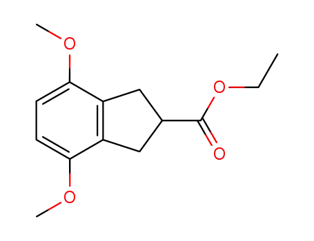 Molecular Structure of 81664-68-8 (4,7-Dimethoxy-indan-2-carboxylic acid ethyl ester)
