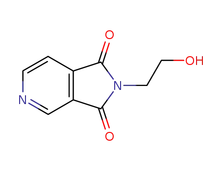 Molecular Structure of 87544-89-6 (2-(2-hydroxyethyl)-1H-pyrrolo[3,4-c]pyridine-1,3(2H)-dione)