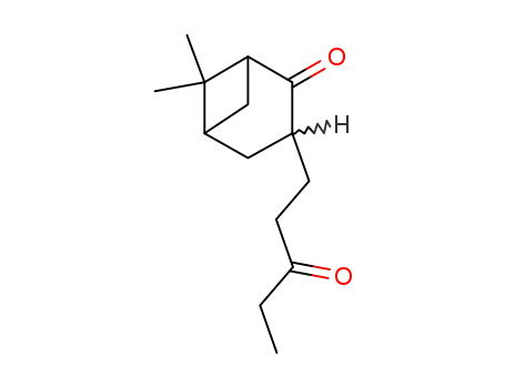 6,6-Dimethyl-3-<3-oxo-pentyl>-bicyclo<3.1.1>heptan-2-on