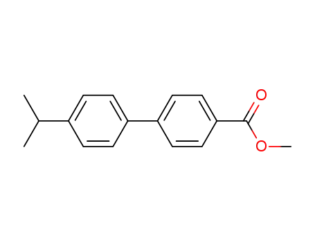 Molecular Structure of 10047-16-2 (methyl 4'-isopropyl-[1,1'-biphenyl]-4-carboxylate)