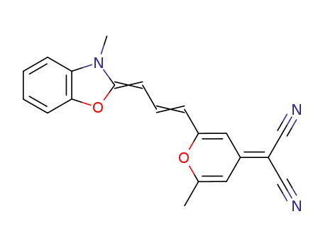 2-(2-Methyl-6-{(E)-3-[3-methyl-3H-benzooxazol-(2Z)-ylidene]-propenyl}-pyran-4-ylidene)-malononitrile